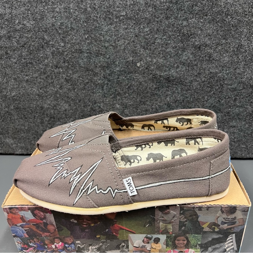 Toms Alpargata Classic “EKG” Slip On Women’s Shoes Size 9.5 - Picture 5 of 12